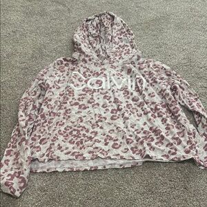Calvin Klein Mauve Leopard Hoodie